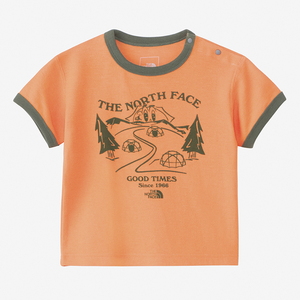 dショッピング |THE NORTH FACE(ザ・ノース・フェイス) 【24春夏】Baby's L-PILE RINGER TEE ベビー  ブライトカンタロープ(BA) 80cm カテゴリ：トレッキング ウェアの販売できる商品 ナチュラム (1243462628)|ドコモの通販サイト