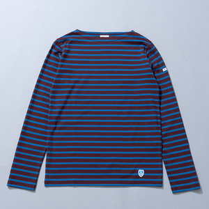 【送料無料】ORCIVAL(オーシバル) 【２４秋冬】ＢＯＡＴ ＮＥＣＫ ＬＯＮＧ ＳＬＥＥＶＥ ＰＵＬＬＯＶＥＲ １ ＷＩＮＥ×ＢＬＵＥ #OR-C0137 BFJ