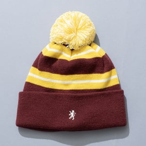 GYMPHLEX(ジムフレックス) ＫＮＩＴ ＷＡＴＣＨ ＣＡＰ（ニットウォッチ キャップ） フリー ＢＵＲＧＵＮＤＹ×ＹＥＬＬＯＷ ＳＴＲＩＰＥ #GY-H0317 ACW