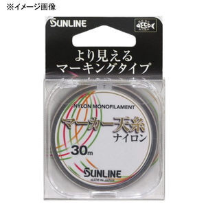 サンライン(SUNLINE) マーカー天糸ナイロン ３０ｍ ＨＧ ＃０．６ グリーン＆オレンジ＆グリーン＆ピンク 1654