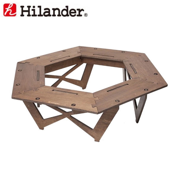 Hilander(ハイランダー) プライウッドヘキサゴンテーブル 【1年保証】 HCA0233 バーベキューテーブル