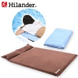 Hilander(ハイランダー) スエードインフレーターマット5.0cm+冷感敷パット【お買い得2点セット】 UK-3+N-02 インフレータブルマット