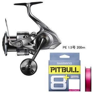 【送料無料】シマノ(SHIMANO) ２４ ツインパワー Ｃ５０００ＸＧ＋ＰＩＴＢＵＬＬ（ピットブル） ８＋ ２００ｍ【お得な２点セット】 １．５号 046888+695048