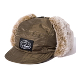 POLeR(ポーラー) 【24秋冬】FLIGHT NYLON FUR FLAP CAP 243MCV0093-BRN 防寒ヘッドウェア