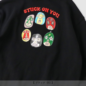 gym master（ジムマスター） 【２４秋冬】１０．３ｏｚ ＳＴＵＣＫ ＯＮ ＹＯＵ刺繍スウェットシャツ Ｌ ０５）ブラック G421711