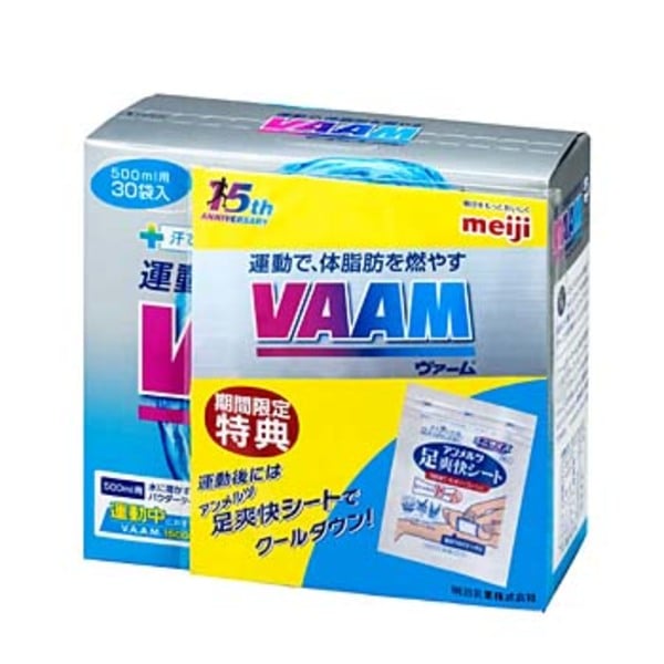 明治(VAAM) アンメルツ 足爽快シート付き！VAAM ヴァームウォーターパウダータイプ 徳用 (5.7g×30袋) 2650634 粉末飲料