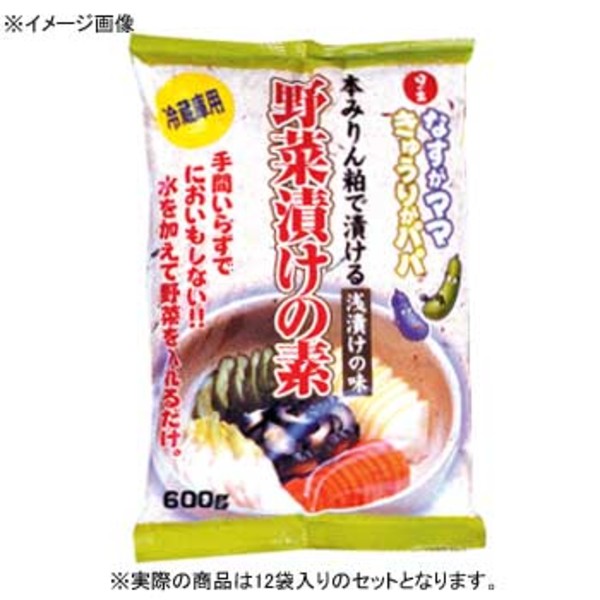 キング醸造 日の出 野菜漬けの素 なすがママ きゅうりがパパ 1ケース 600g 12袋 アウトドア用品 釣り具通販はナチュラム