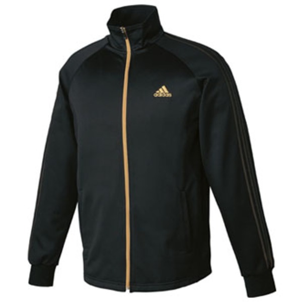 adidas(アディダス) adi-V EX ウォームアップジャケット 2XO･P64982(ブラック/メタリックゴールド) AJP-KF085