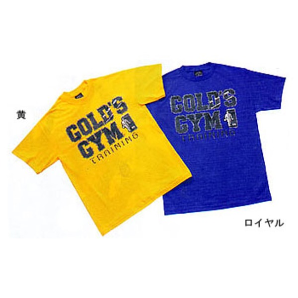 ゴールドジム GOLD’S GYM ベーシックTシャツ(ステッチアアート) G7136 XL･黄